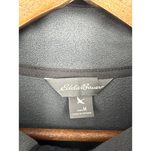 Eddie Bauer Mens Gray & White Fleece Snap Pullover Size M - Picture 5 of 10